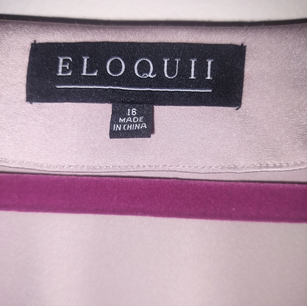 Eloquii Blush and Magenta Dress